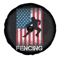 American Flag Fencing USA Patriotic Spare Tire Cover - Wonder Print Shop