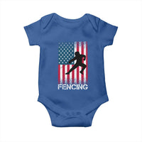 American Flag Fencing USA Patriotic Baby Onesie - Wonder Print Shop