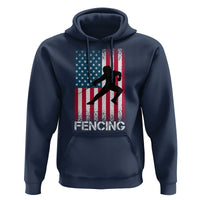 American Flag Fencing USA Patriotic Hoodie - Wonder Print Shop