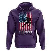 American Flag Fencing USA Patriotic Hoodie - Wonder Print Shop