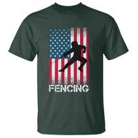 American Flag Fencing USA Patriotic T Shirt - Wonder Print Shop
