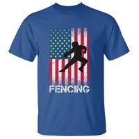 American Flag Fencing USA Patriotic T Shirt - Wonder Print Shop