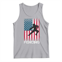 American Flag Fencing USA Patriotic Tank Top - Wonder Print Shop