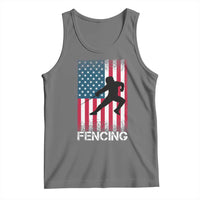 American Flag Fencing USA Patriotic Tank Top - Wonder Print Shop