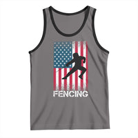 American Flag Fencing USA Patriotic Tank Top - Wonder Print Shop
