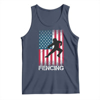 American Flag Fencing USA Patriotic Tank Top - Wonder Print Shop