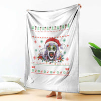 Terrifier Santa Christmas Throw Blanket Getting Into The Holiday Spirit Horror Movie - Wonder Print Shop