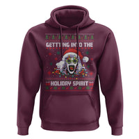 Terrifier Santa Christmas Hoodie Getting Into The Holiday Spirit Horror Movie - Wonder Print Shop