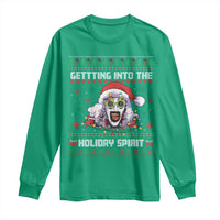 Terrifier Santa Christmas Long Sleeve Shirt Getting Into The Holiday Spirit Horror Movie - Wonder Print Shop