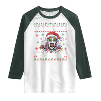 Terrifier Santa Christmas Raglan Shirt Getting Into The Holiday Spirit Horror Movie - Wonder Print Shop
