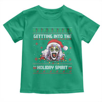 Terrifier Santa Christmas Toddler T Shirt Getting Into The Holiday Spirit Horror Movie - Wonder Print Shop