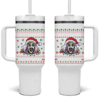 Terrifier Santa Christmas Tumbler With Handle Getting Into The Holiday Spirit Horror Movie - Wonder Print Shop