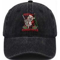 Terrifier Santa Christmas Horror Movie Washed Cotton Baseball Cap