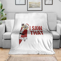 Terrifier Santa Christmas Movie Throw Blanket I Saw That Meme - Wonder Print Shop