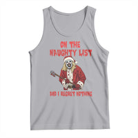 Terrifier Santa Christmas Movie Tank Top On The Naughty List And I Regret Nothing - Wonder Print Shop
