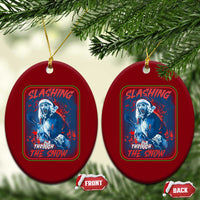 Terrifier Santa Christmas Ceramic Ornament Slashing Through The Snow - Wonder Print Shop