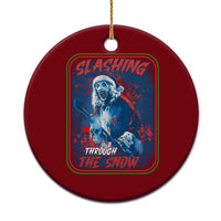 Terrifier Santa Christmas Ceramic Ornament Slashing Through The Snow - Wonder Print Shop