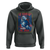 Terrifier Santa Christmas Hoodie Slashing Through The Snow - Wonder Print Shop