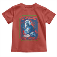 Terrifier Santa Christmas Toddler T Shirt Slashing Through The Snow - Wonder Print Shop