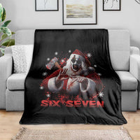 67 Terrifier Santa Horror Christmas Throw Blanket Funny Six Seven Meme Holiday Movie - Wonder Print Shop