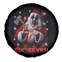 67 Terrifier Santa Horror Christmas Spare Tire Cover Funny Six Seven Meme Holiday Movie - Wonder Print Shop