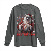 67 Terrifier Santa Horror Christmas Long Sleeve Shirt Funny Six Seven Meme Holiday Movie - Wonder Print Shop