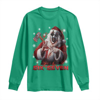 67 Terrifier Santa Horror Christmas Long Sleeve Shirt Funny Six Seven Meme Holiday Movie - Wonder Print Shop