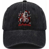 67 Terrifier Santa Horror Christmas Washed Cotton Baseball Cap Funny Six Seven Meme Holiday Movie