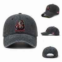 67 Terrifier Santa Horror Christmas Washed Cotton Baseball Cap Funny Six Seven Meme Holiday Movie