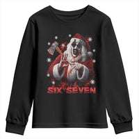 67 Terrifier Santa Horror Christmas Youth Sweatshirt Funny Six Seven Meme Holiday Movie - Wonder Print Shop