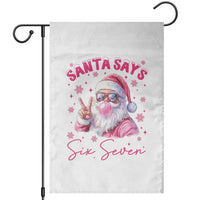 67 Six Seven Pink Santa Christmas Meme Garden Flag - Wonder Print Shop