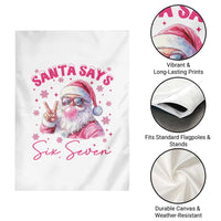 67 Six Seven Pink Santa Christmas Meme Garden Flag - Wonder Print Shop