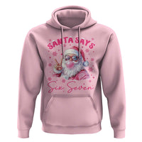 67 Six Seven Pink Santa Christmas Meme Hoodie - Wonder Print Shop