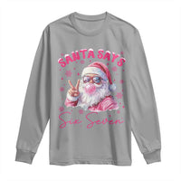 67 Six Seven Pink Santa Christmas Meme Long Sleeve Shirt - Wonder Print Shop