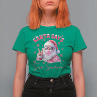67 Six Seven Pink Santa Christmas Meme T Shirt For Women - Wonder Print Shop