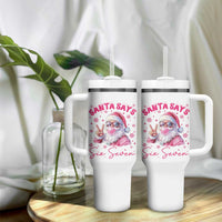 67 Six Seven Pink Santa Christmas Meme Tumbler With Handle - Wonder Print Shop