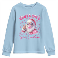 67 Six Seven Pink Santa Christmas Meme Youth Sweatshirt - Wonder Print Shop