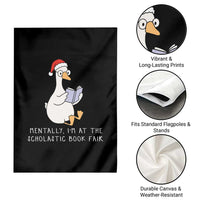 Silly Goose Bookish Christmas Garden Flag Mentally I Am At The Scholastic Book Fair - Wonder Print Shop
