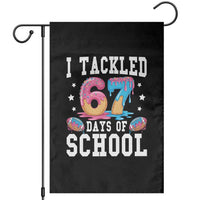 67 Days Of School Garden Flag Six Seven Sports American Football Ice Cream Drip - Wonder Print Shop