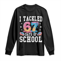 67 Days Of School Long Sleeve Shirt Six Seven Sports American Football Ice Cream Drip - Wonder Print Shop