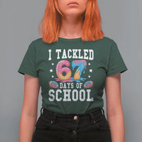 67 Days Of School T Shirt For Women Six Seven Sports American Football Ice Cream Drip - Wonder Print Shop