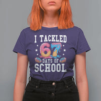 67 Days Of School T Shirt For Women Six Seven Sports American Football Ice Cream Drip - Wonder Print Shop