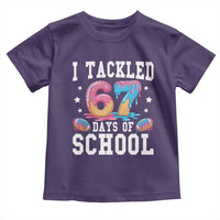 67 Days Of School Toddler T Shirt Six Seven Sports American Football Ice Cream Drip - Wonder Print Shop