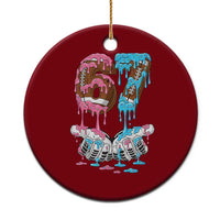 67 Football Meme Ceramic Ornament Six Seven Sports American Football Ice Cream Drip - Wonder Print Shop
