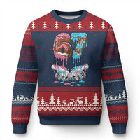 67 Football Meme Ugly Christmas Sweater Six Seven Sports American Football Ice Cream Drip - Wonder Print Shop