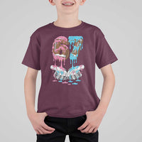 67 Football Meme T Shirt For Kid Six Seven Sports American Football Ice Cream Drip - Wonder Print Shop