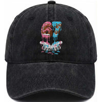 67 Football Meme Washed Cotton Baseball Cap Six Seven Sports American Football Ice Cream Drip