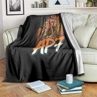 Dirt Bike American Flag Throw Blanket - Wonder Print Shop