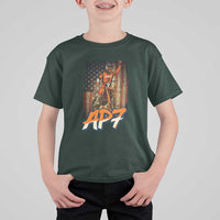 Dirt Bike American Flag T Shirt For Kid - Wonder Print Shop