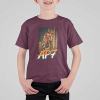 Dirt Bike American Flag T Shirt For Kid - Wonder Print Shop